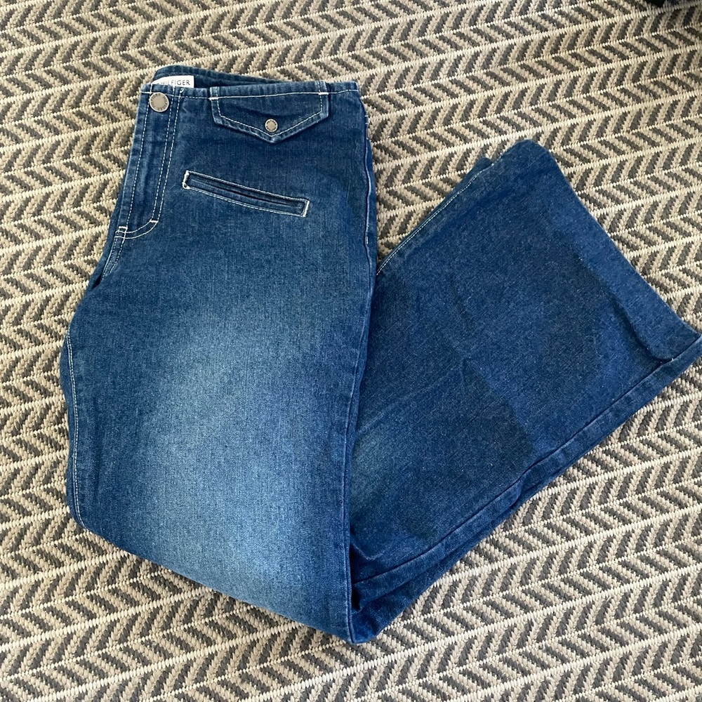 Tommy Hilfiger Medium Wash Sailor Wide Leg Jeans